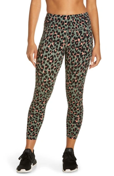Sweaty Betty Power Pocket Workout Leggings In Green Leopard Splash Print