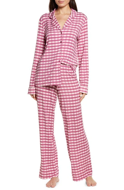 Nordstrom Moonlight Eco Pajamas In Purple Mellow Gingham