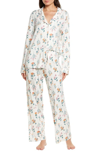 Nordstrom Moonlight Eco Pajamas In Ivory Egret Gemma Floral