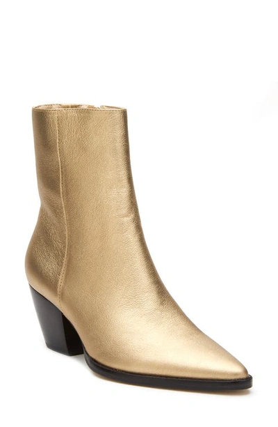Matisse Caty Western Pointed Toe Bootie In Gold