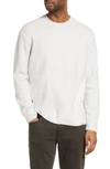 Allsaints Eamont Cotton Blend Crewneck Sweater In Marble Grey