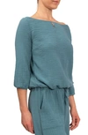 Everyday Ritual Penny Off The Shoulder Lounge Top In Lagoon