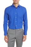 Nordstrom Tech-smart Trim Fit Stretch Dress Shirt In Blue Bluing