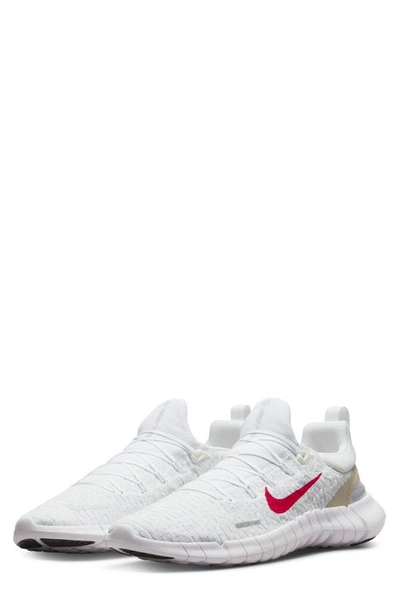 Nike Men's Free Run 5.0 Road Running Shoes In White