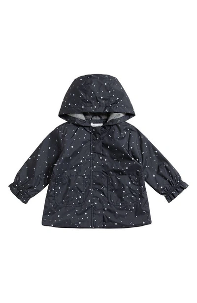 Miles Baby Babies' Kids' Waterproof Hooded Raincoat In Dark Grey