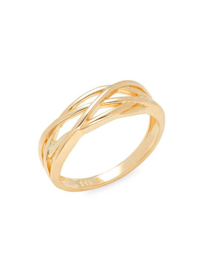 Saks Fifth Avenue Women's 14k Yellow Gold Crisscross Ring