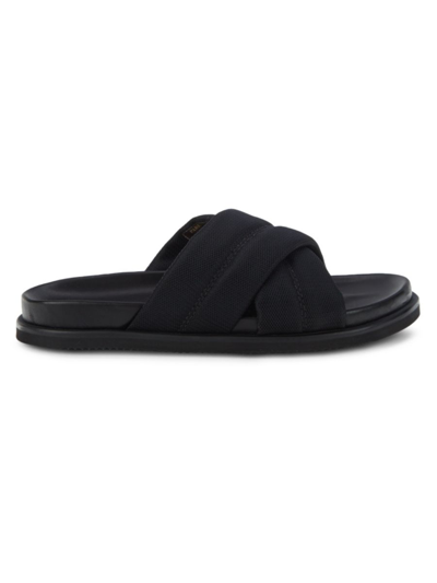 Donald J Pliner Men's Crossover Nylon Sandals In Black