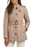Barbour Tummel Belted Quilted Jacket In Light Trench
