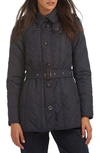 Barbour Tummel Belted Quilted Jacket In Navy