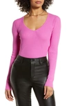 Halogen V-neck Sweater In Pink Rosebud