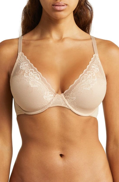 Natori Avail Full Figure Convertible Underwire Contour Bra In Cafe