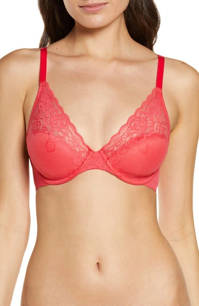 Natori Avail Full Figure Convertible Underwire Contour Bra In Sunset Coral