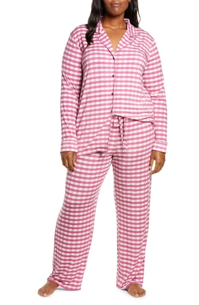 Nordstrom Moonlight Eco Pajamas In Purple Mellow Gingham