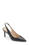 Stuart Weitzman Linsi Pointed Toe Slingback Pump In Black