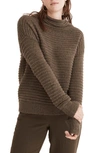 Madewell Belmont Donegal Mock Neck Sweater In Donegal Forest
