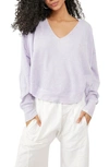 Free People Owen Thermal Knit Top In Lilac