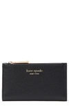 Kate Spade Bradley Pebbled Leather Bifold Wallet In Black