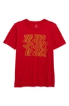 Treasure & Bond Kids' Relaxed Fit Graphic Tee In Red Equestrian Good Things