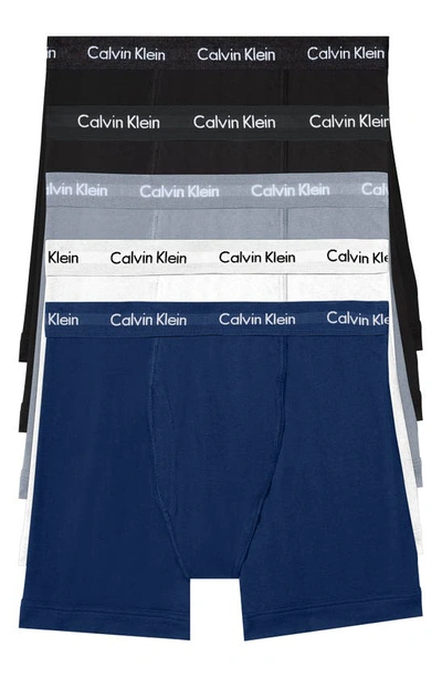 Calvin Klein 5-pack Boxer Briefs In Black/ Black
