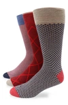 LORENZO UOMO 3-PACK ASSORTED SOCKS