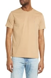 Allsaints Brace Tonic Crewneck T-shirt In Tan Brown