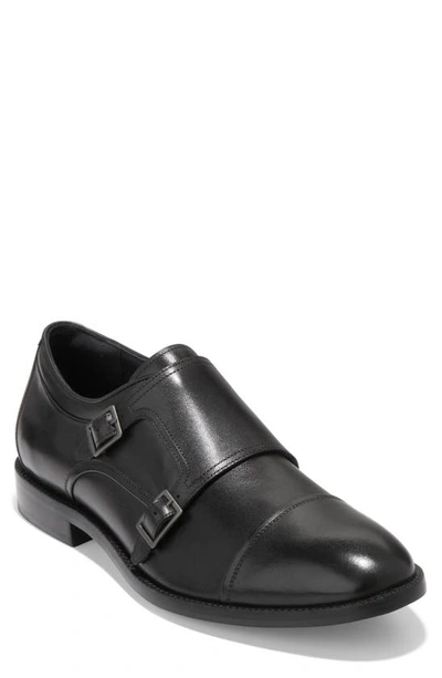 Cole Haan Harrison Monk-strap Shoes In Black | ModeSens