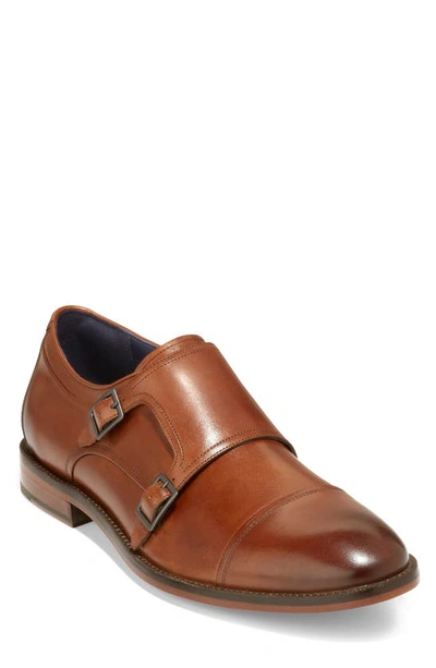 Cole Haan Harrison Monk-strap Shoes In British Tan