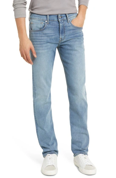 7 For All Mankind The Straight Leg Jeans In Rainyblue