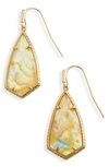 Kendra Scott Camry Drop Earrings In Gold Iridescent Abalone