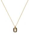 Missoma Crystal Quartz-pendant Necklace In Black