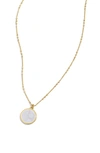 Madewell Alta Cabachon Pendant Necklace In Craft Blue