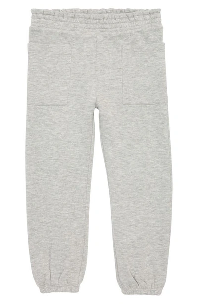 Tucker + Tate Kids' Ruffle Waist Cotton Blend Joggers In Grey Light Heather