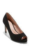 Cole Haan Drado Peep Toe Pump In Black
