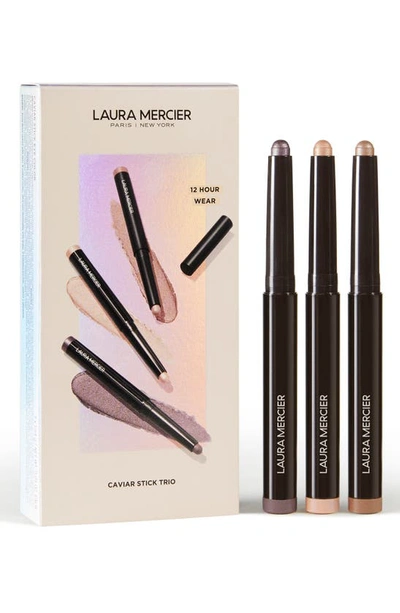 LAURA MERCIER LAURA MERCIER CAVIAR STICK EYESHADOW TRIO $96 VALUE 