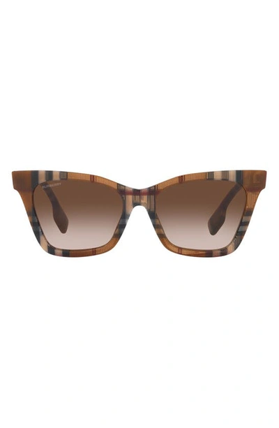 Burberry 53mm Irregular Square Sunglasses In Brown