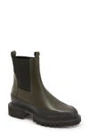 Allsaints Harlee Chelsea Boot In Dark Khaki Green