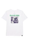 Treasure & Bond Kids' Crewneck Graphic Tee In White Green Day