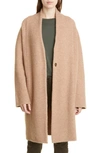 Vince Cardigan Coat In Camel