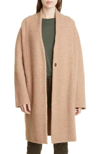 Vince Cardigan Coat In Camel