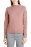 Vince Funnel Neck Wool Blend Sweater In Mauve Orchid