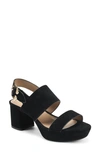 Aerosoles Caryn Platform Slingback Sandal In Black Suede