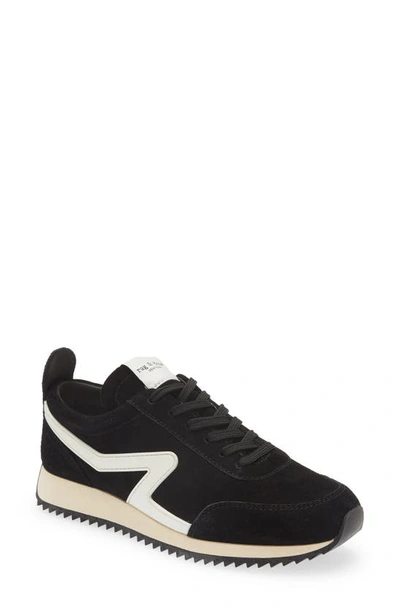 Rag & Bone Retro Sneaker In Black Suede