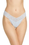 Hanky Panky Stretch Cotton Original Rise Thong In Dove Grey