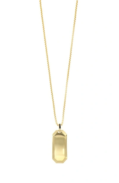 Bony Levy 14k Gold Dog Tag Pendant Necklace In 14k Yellow Gold