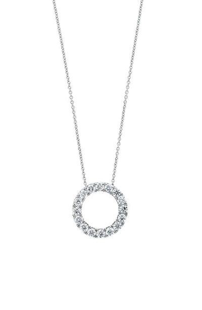 Bony Levy Audrey Diamond Circle Pendant Necklace In 18k White Gold