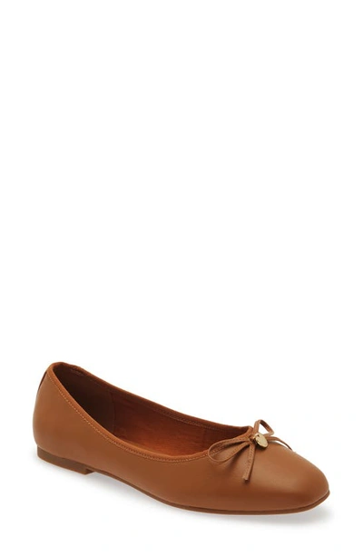 Ted Baker Bayana Bow Ballet Flat In Tan