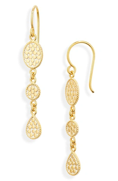 Anna Beck Dotted Drop Earrings In Gold