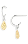 Anna Beck Smooth Dome Charm Huggie Hoop Earrings In Gold/ Silver
