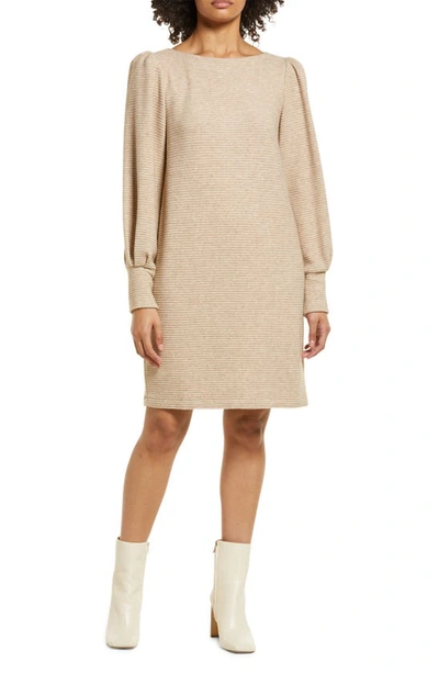 Julia Jordan Puff Sleeve Sweater Dress In Oatmeal | ModeSens