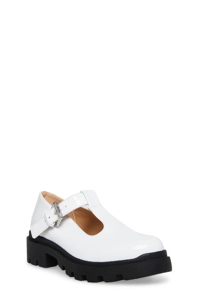 Steve Madden Kids' Jmissy Lug Sole Mary Jane In White
